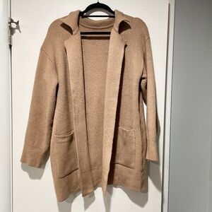 SHEIN Camel Open Front Cardigan
